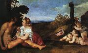 TIZIANO Vecellio The Three Ages of Man aer oil painting reproduction